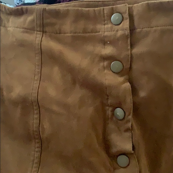 Suede Brown Skirt - Picture 2 of 2